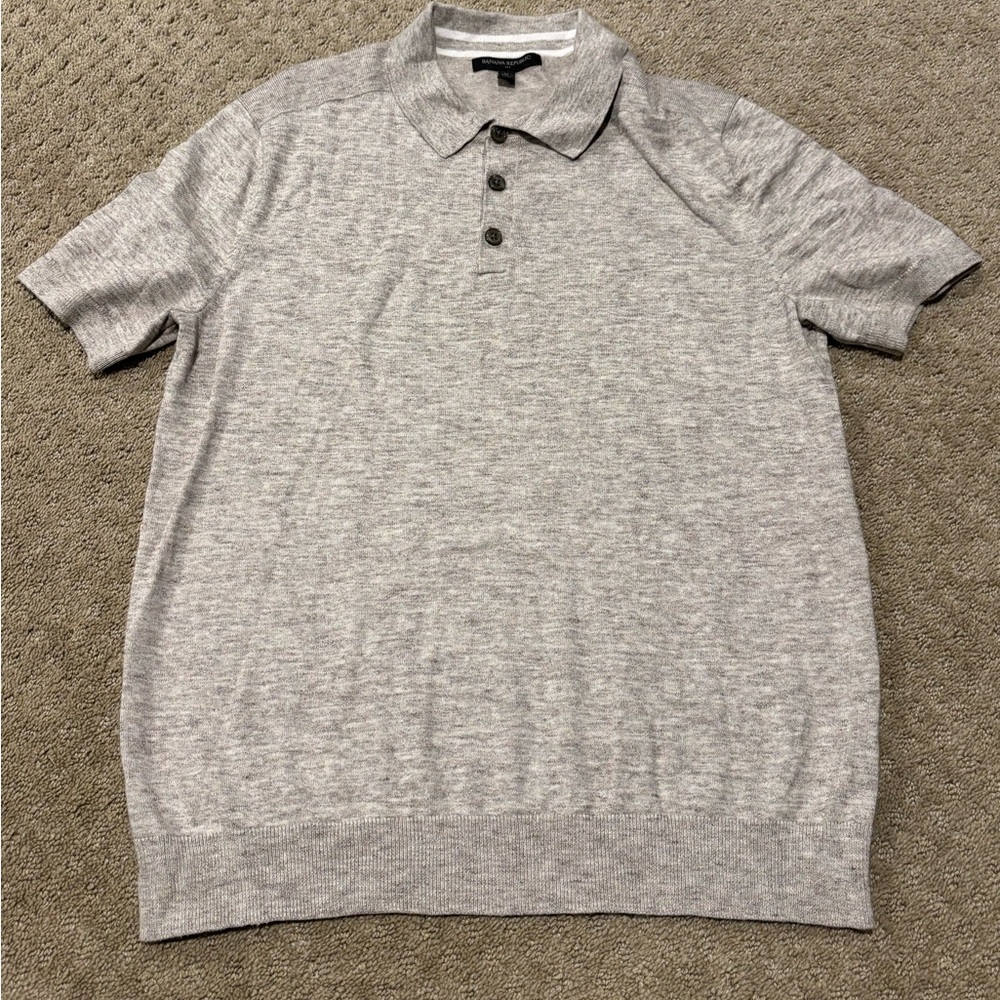 Banana Republic Men’s Polo Shirt Tan Heathered